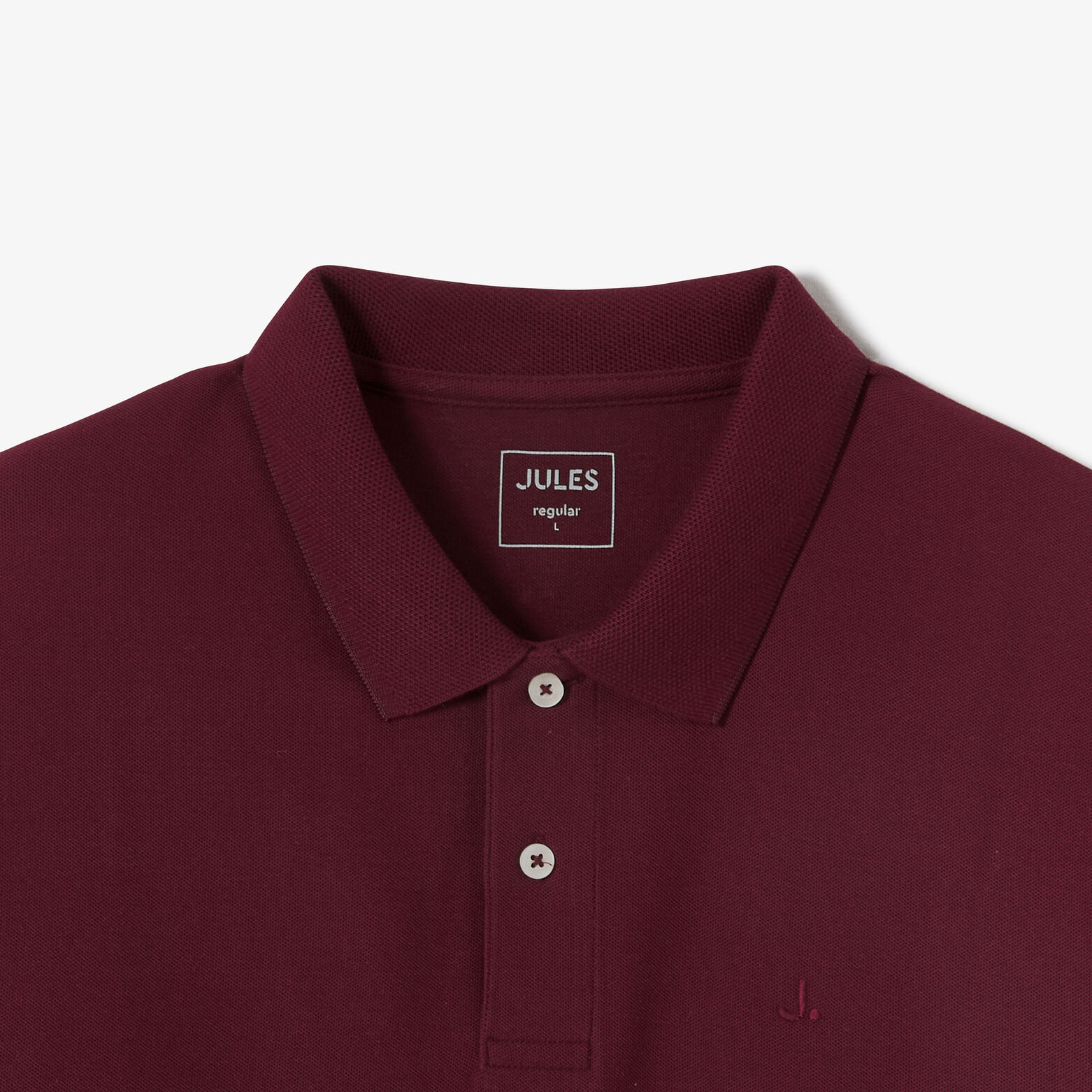 Effen polo in piqu&eacute;katoen, met lange mouwen