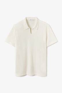 Polo manches courtes col V