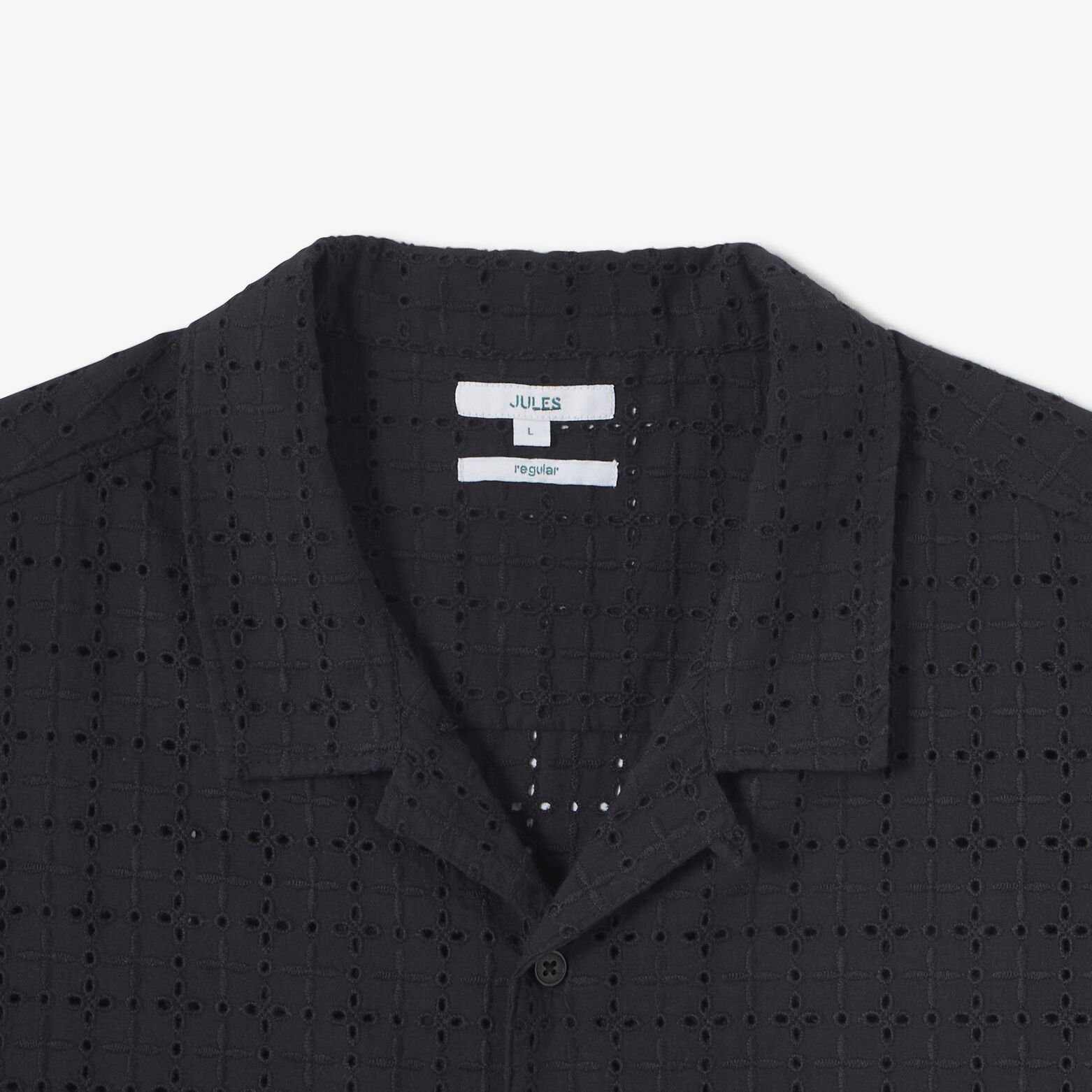 Chemisette regular en coton broderie anglaise