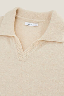 Polo en maille col resort