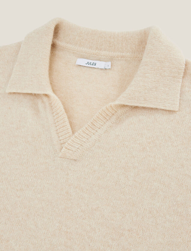 Polo en maille col resort