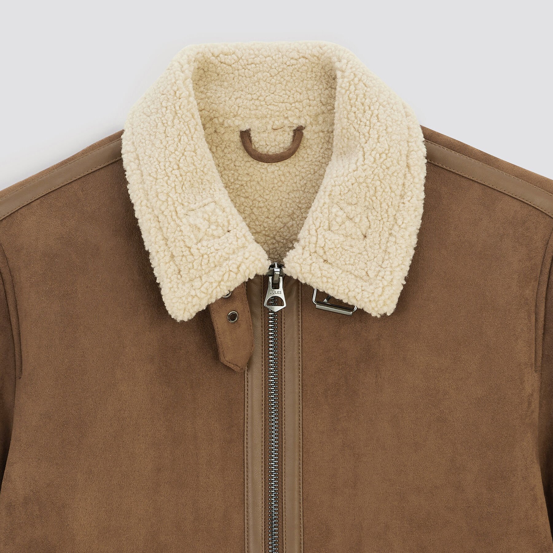 Blouson aspect velours col et doublure en sherpa