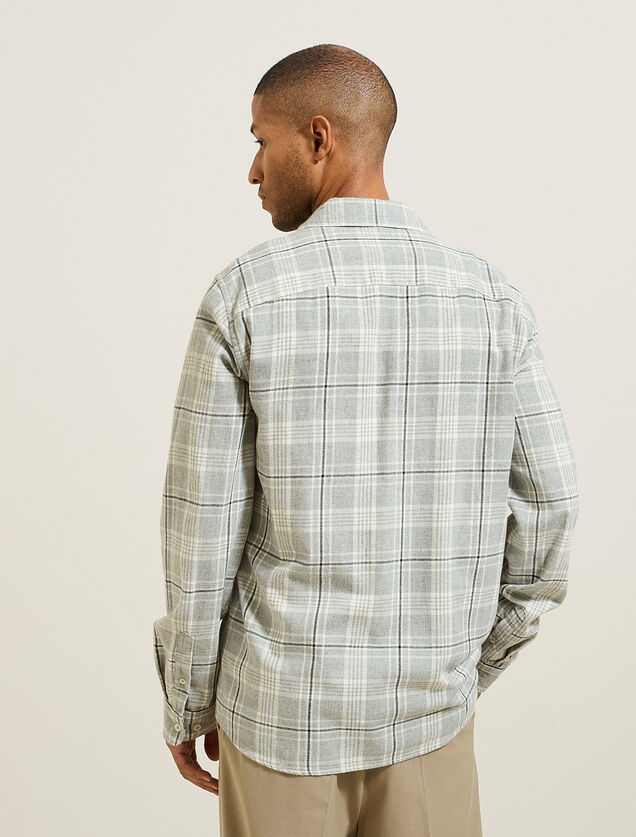 Chemise en coton flanelle &agrave; carreaux