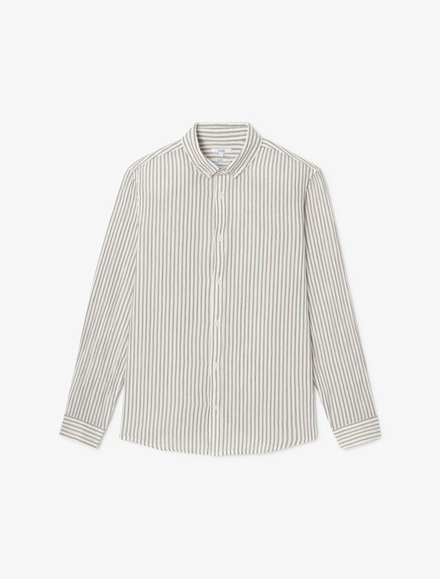 Chemise en gaze de coton ray&eacute;e