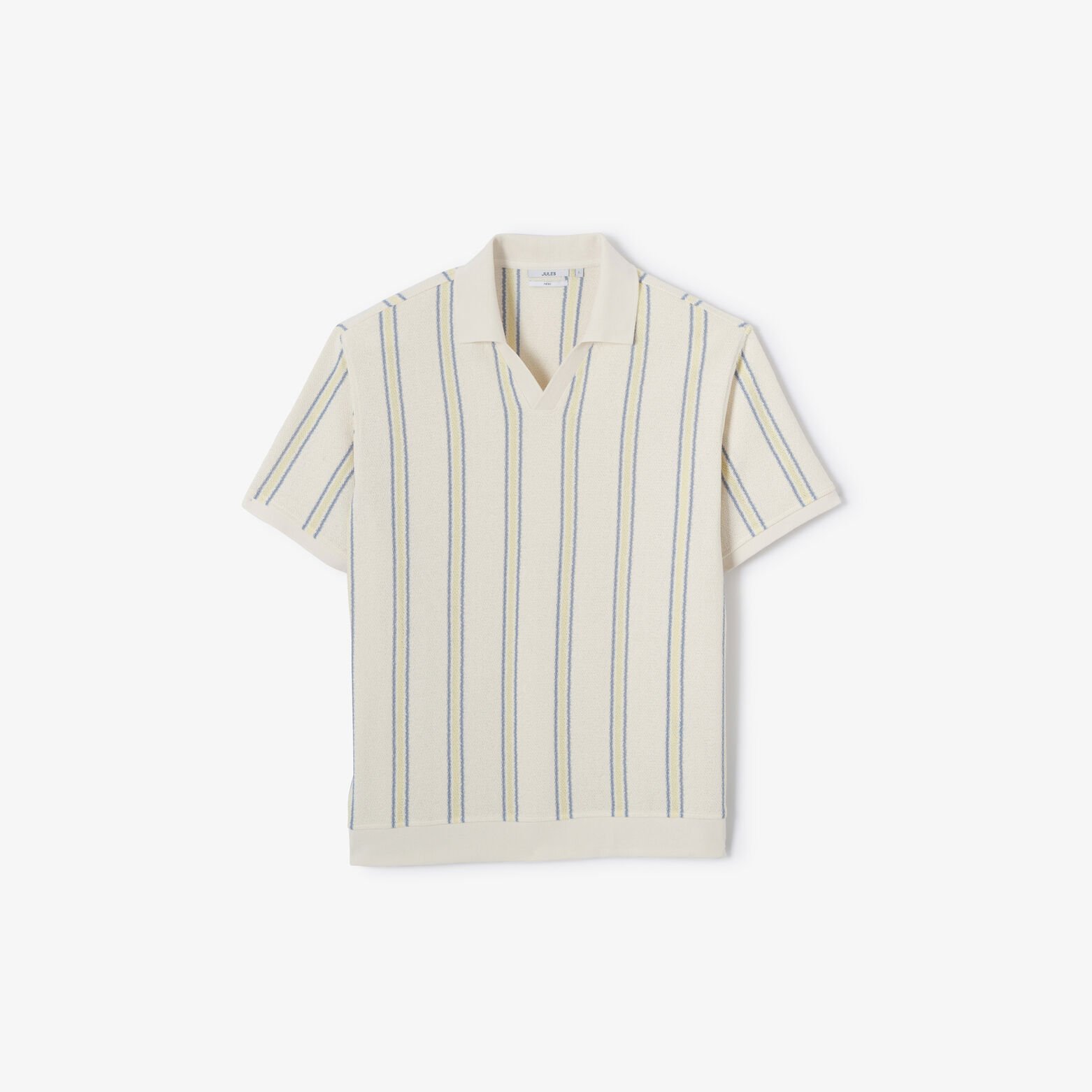 Polo manches courtes ray&eacute; col resort