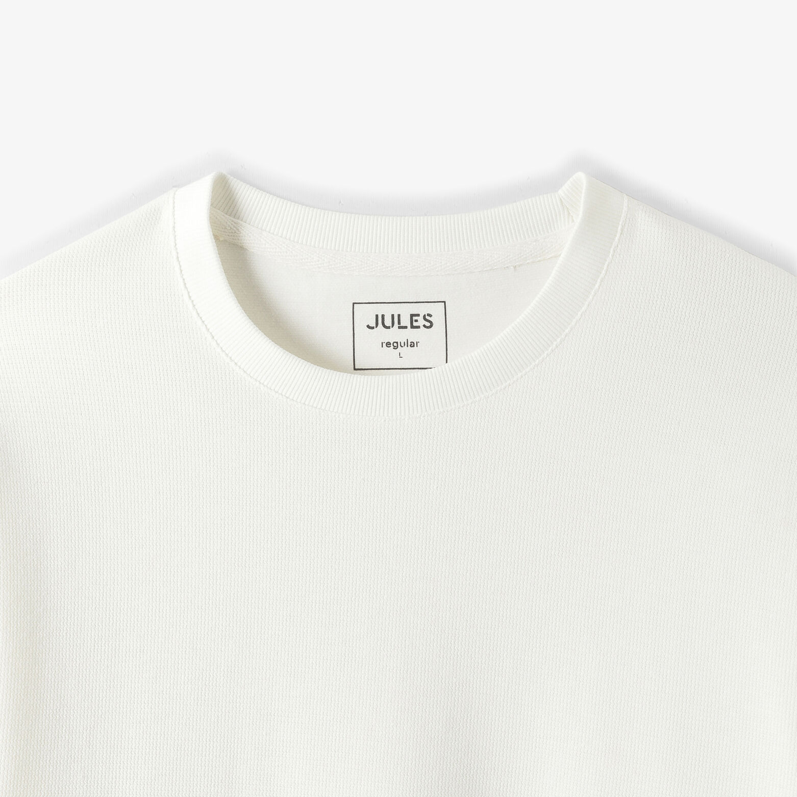 T-shirt lange mouwen in reli&euml;fstof