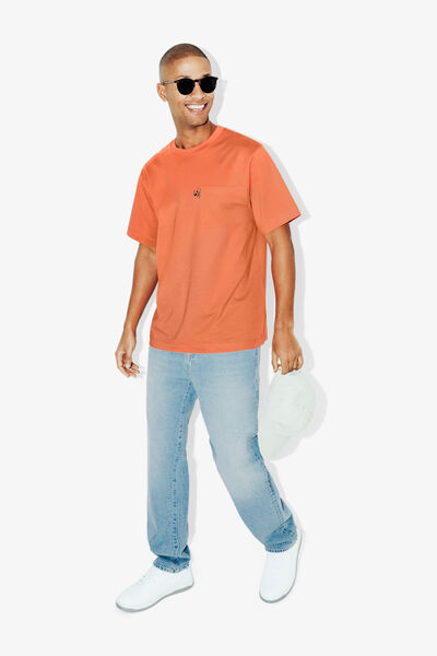 Tee shirt brod&eacute; col rond