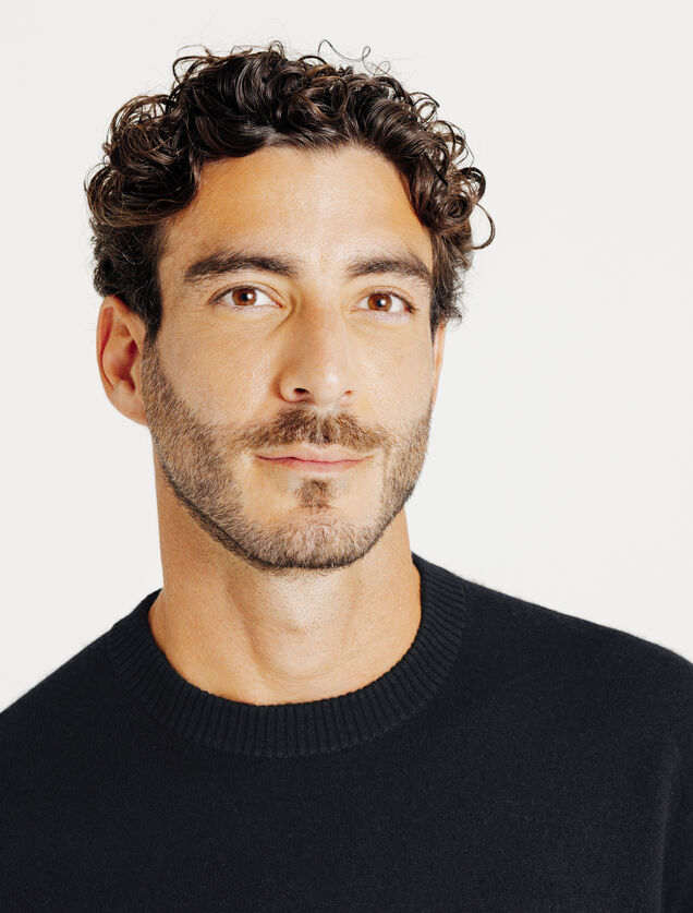 Pull col rond m&eacute;rinos cachemire