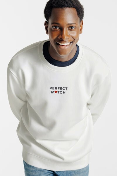 Sweat col rond animation Saint-Valentin