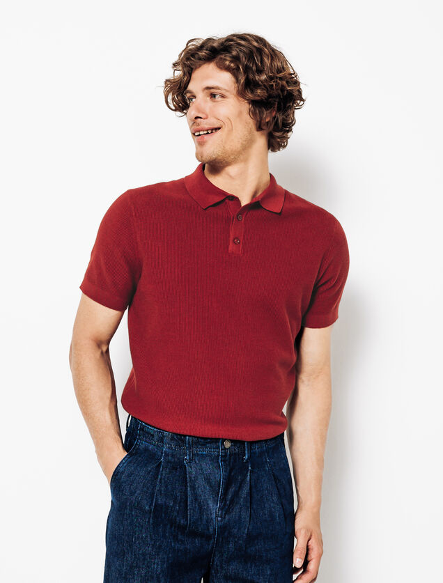Polo en maille micro piqu&eacute;