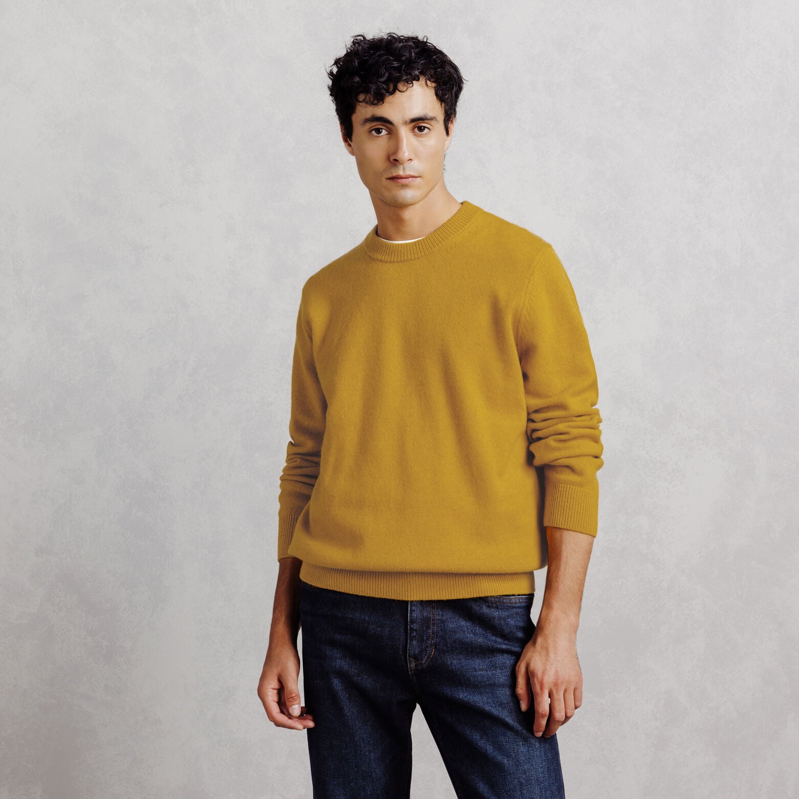 Trui met ronde hals en merino