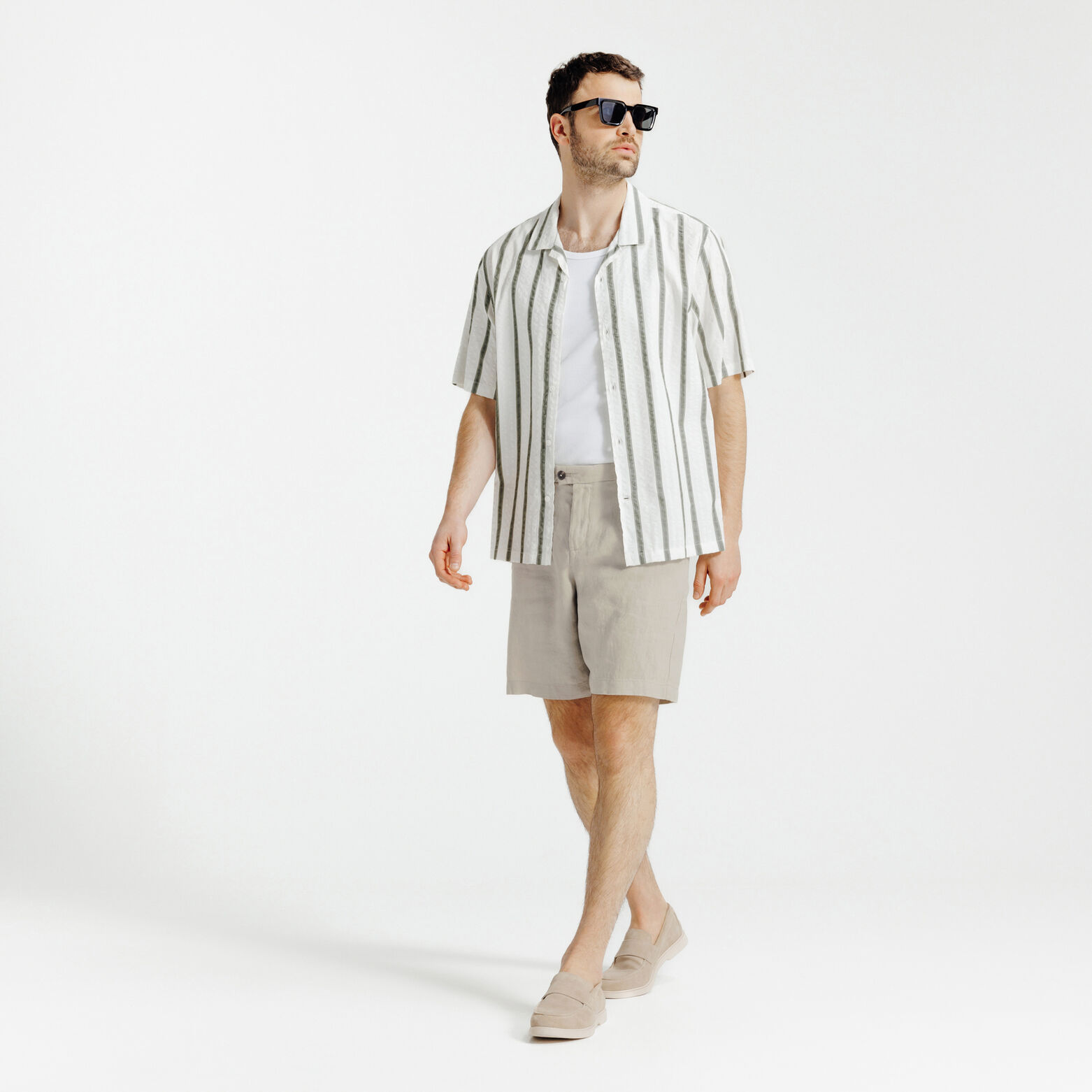 Bermuda chino 100% lin