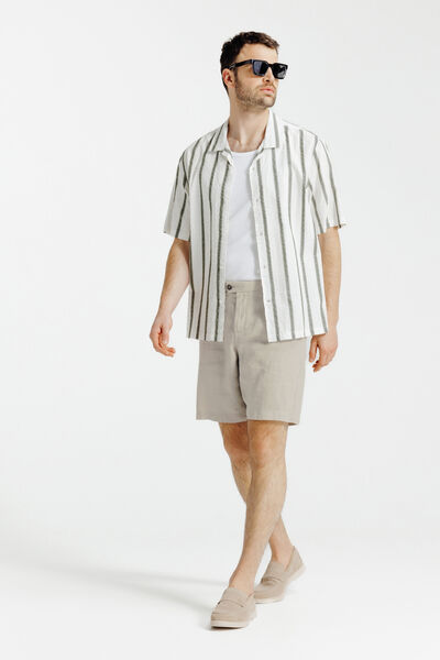 Bermuda chino 100% lin