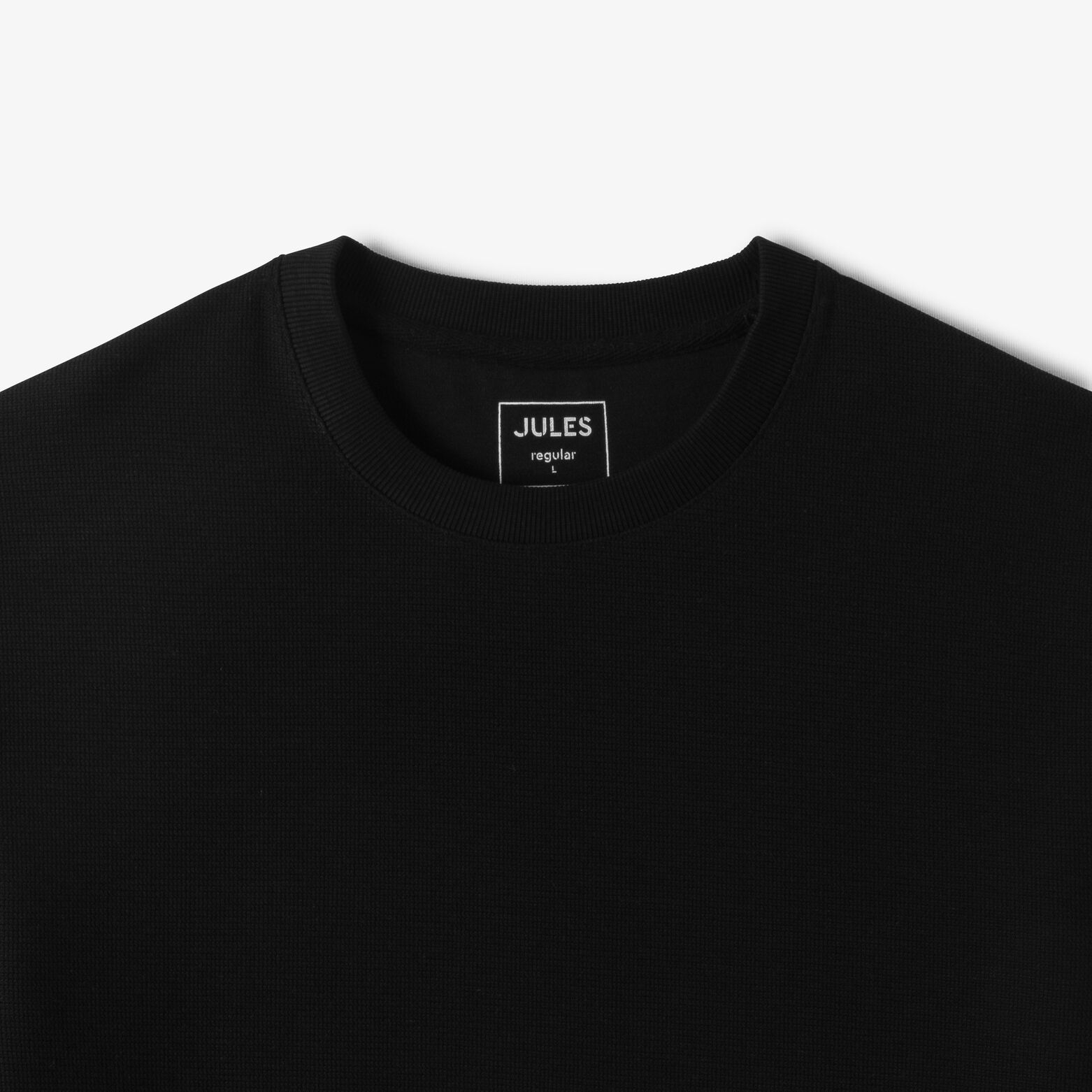 T-shirt lange mouwen in reli&euml;fstof