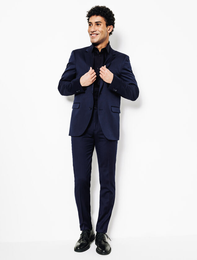 Chemise sans repassage en coton unie slim