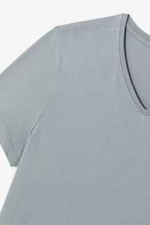 Tee shirt col V en coton