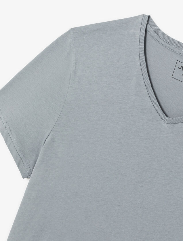 Tee shirt col V en coton