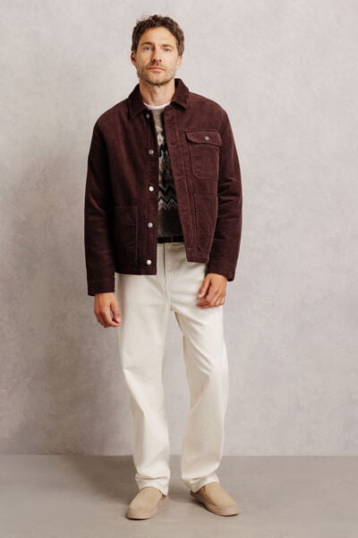 Pull col rond jacquard