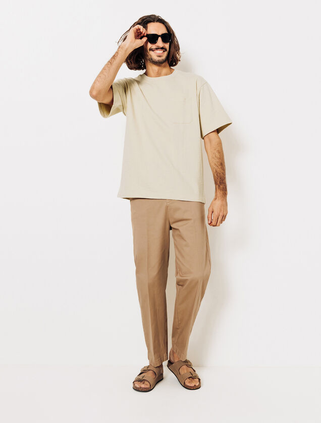 Tee shirt matière éponge col rond