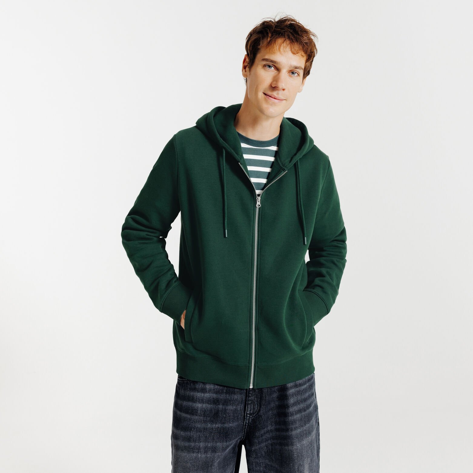 Sweat &agrave; capuche zipp&eacute;