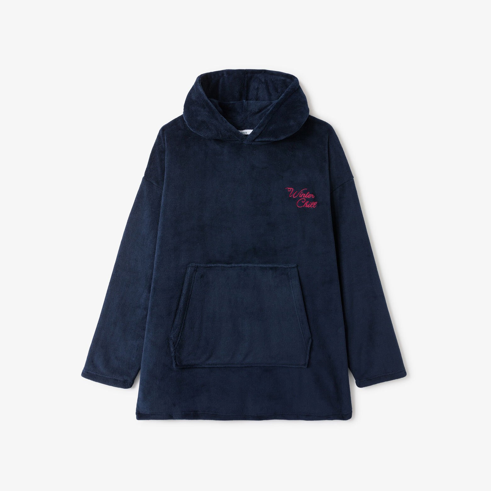 Sweat plaid à capuche brodé