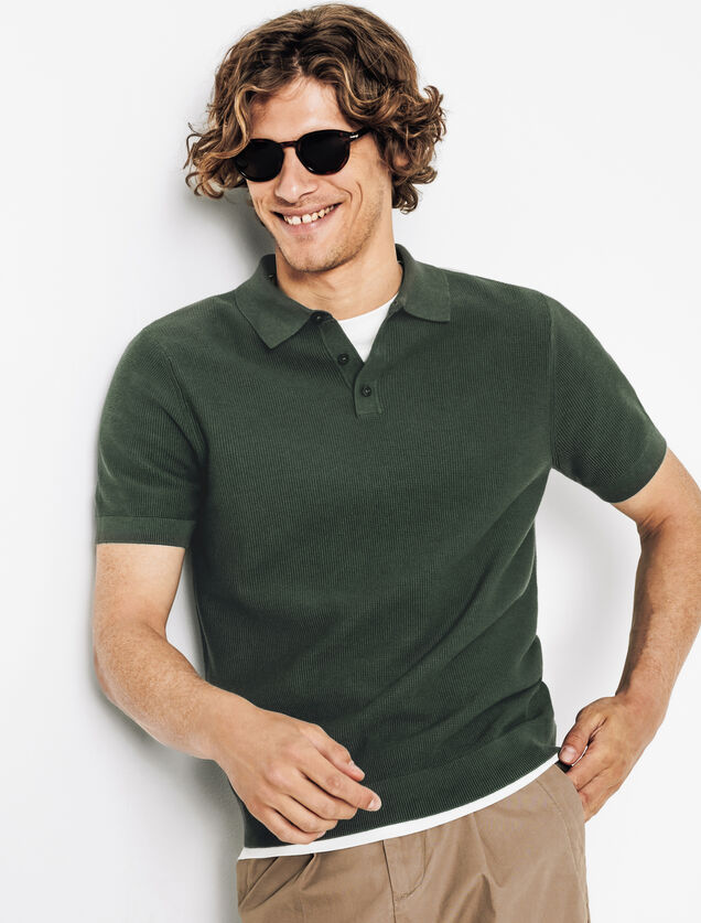 Polo en maille micro piqu&eacute;