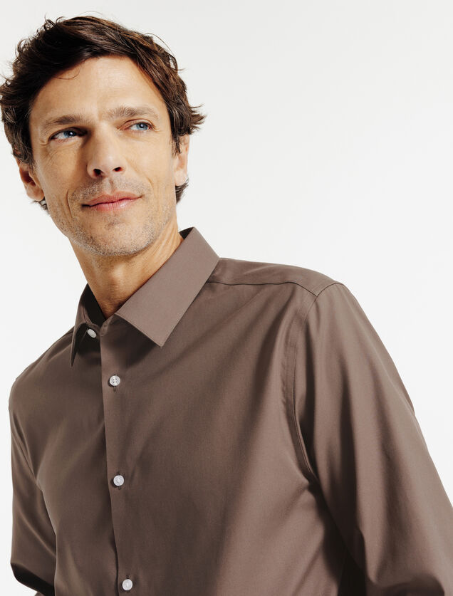Chemise sans repassage en coton regular