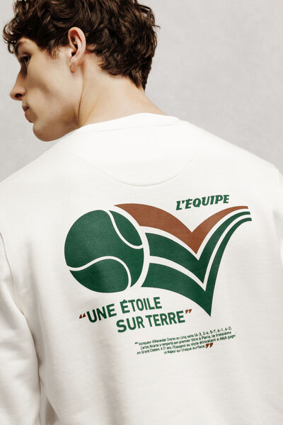 Sweat col rond imprim&eacute; dos licence L'&Eacute;quipe
