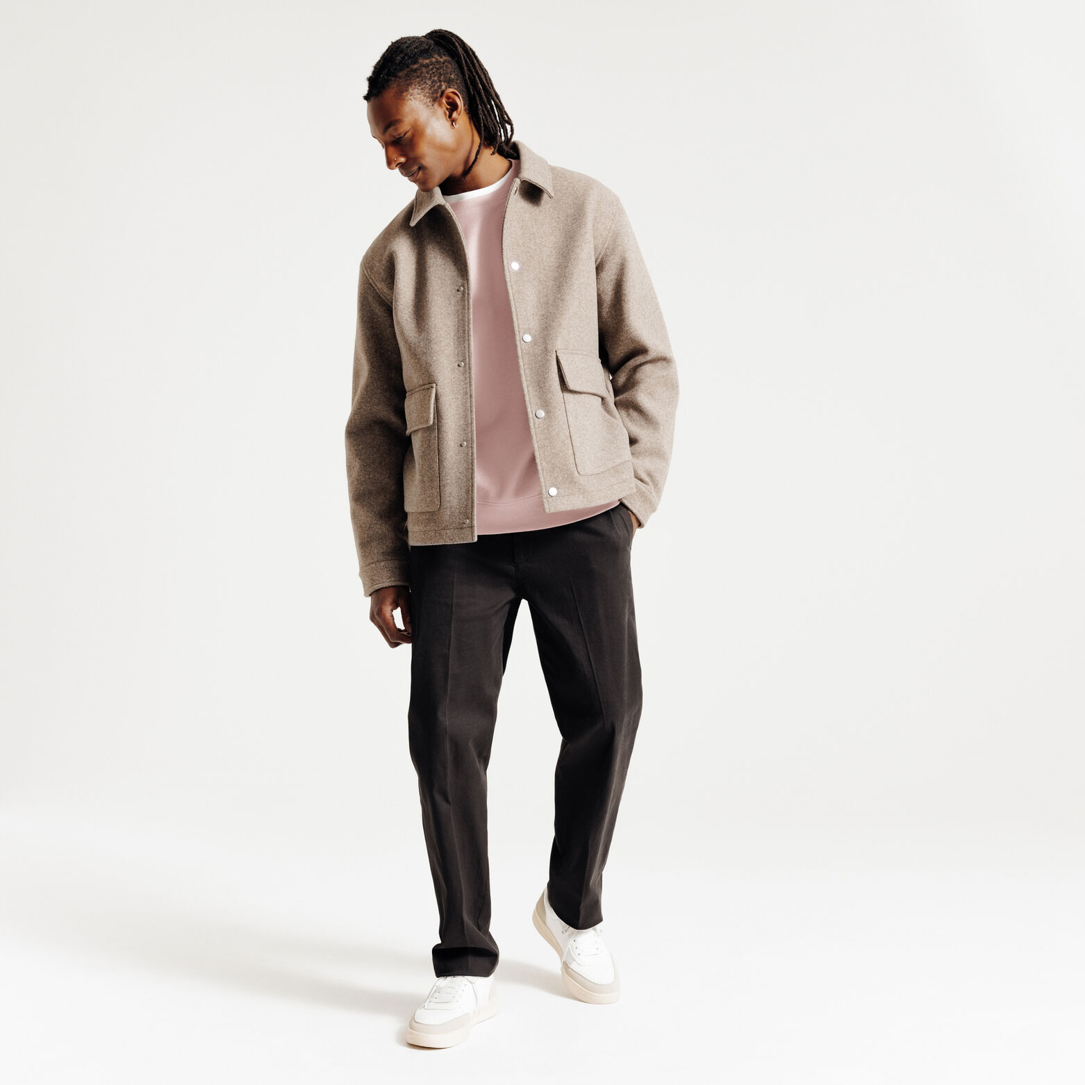 Effen sweater met ronde hals