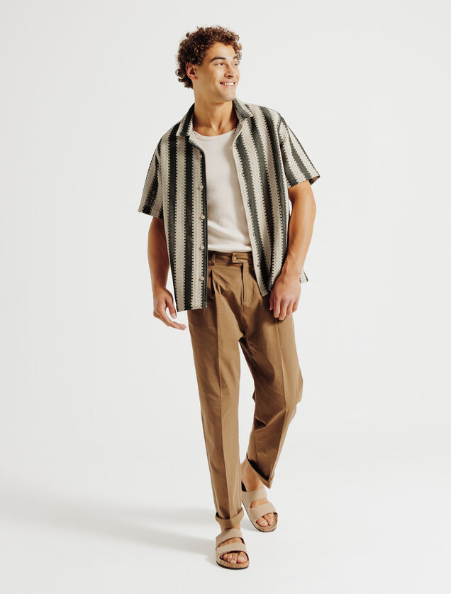 Chemisette en crochet col requin