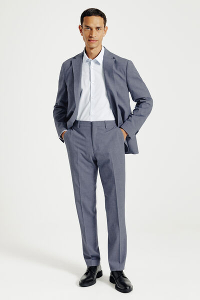 Costume 2 pi&egrave;ces confort bi-ton - Bleu fonc&eacute;