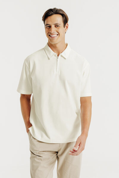 Polo korte mouwen, kraag met rits