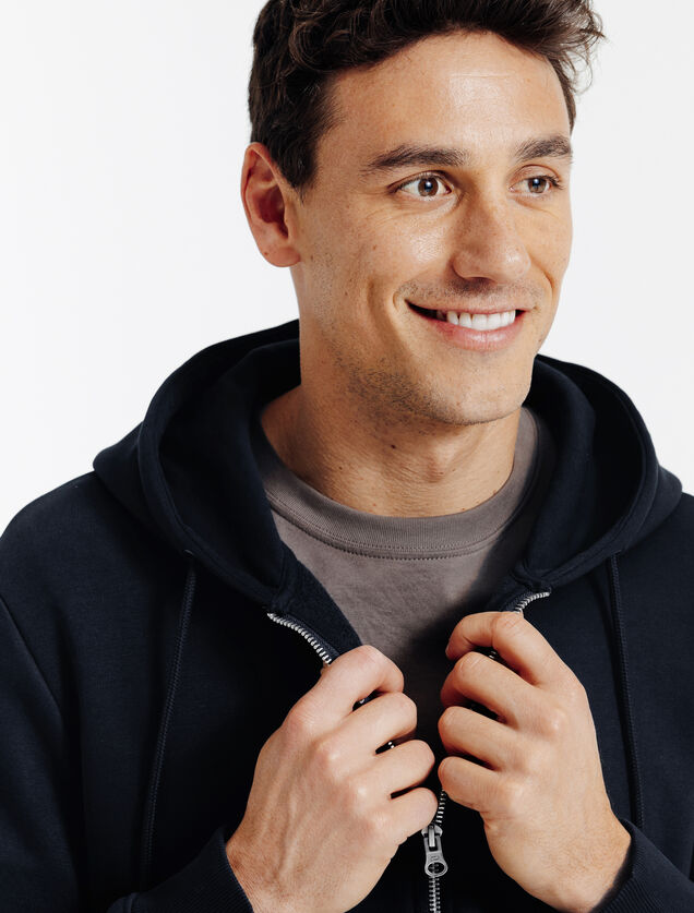 Sweat &agrave; capuche zipp&eacute;
