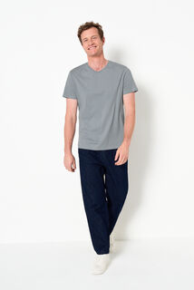 Tee shirt col V en coton