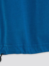Tee-shirt oversize poche zippée contrastée