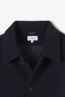 Blouson en laine col chemise