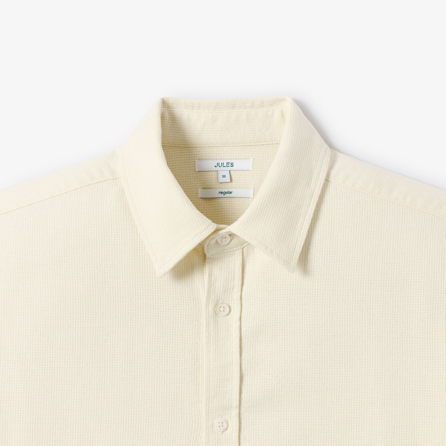 Chemise 100% coton armur&eacute;e unie