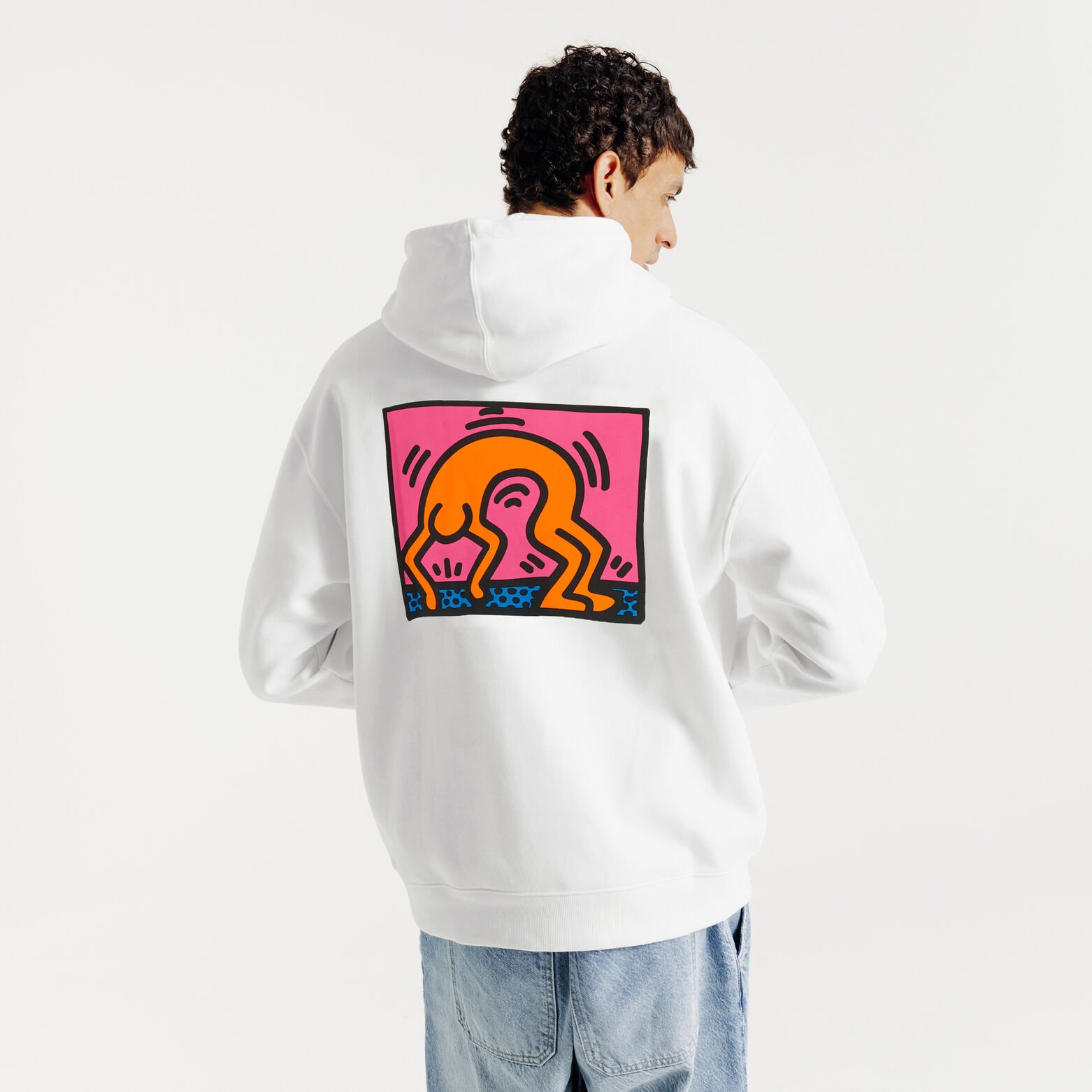 Sweat à capuche imprimé licence Keith Haring