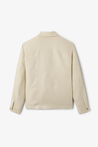 Jasje hemdskraag met rits in linnen