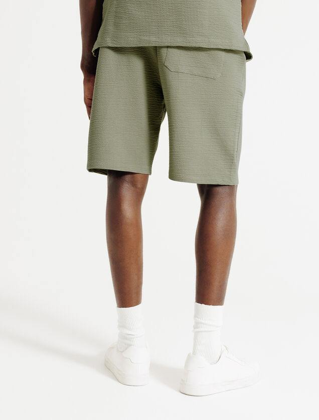 Bermuda en maille seersucker