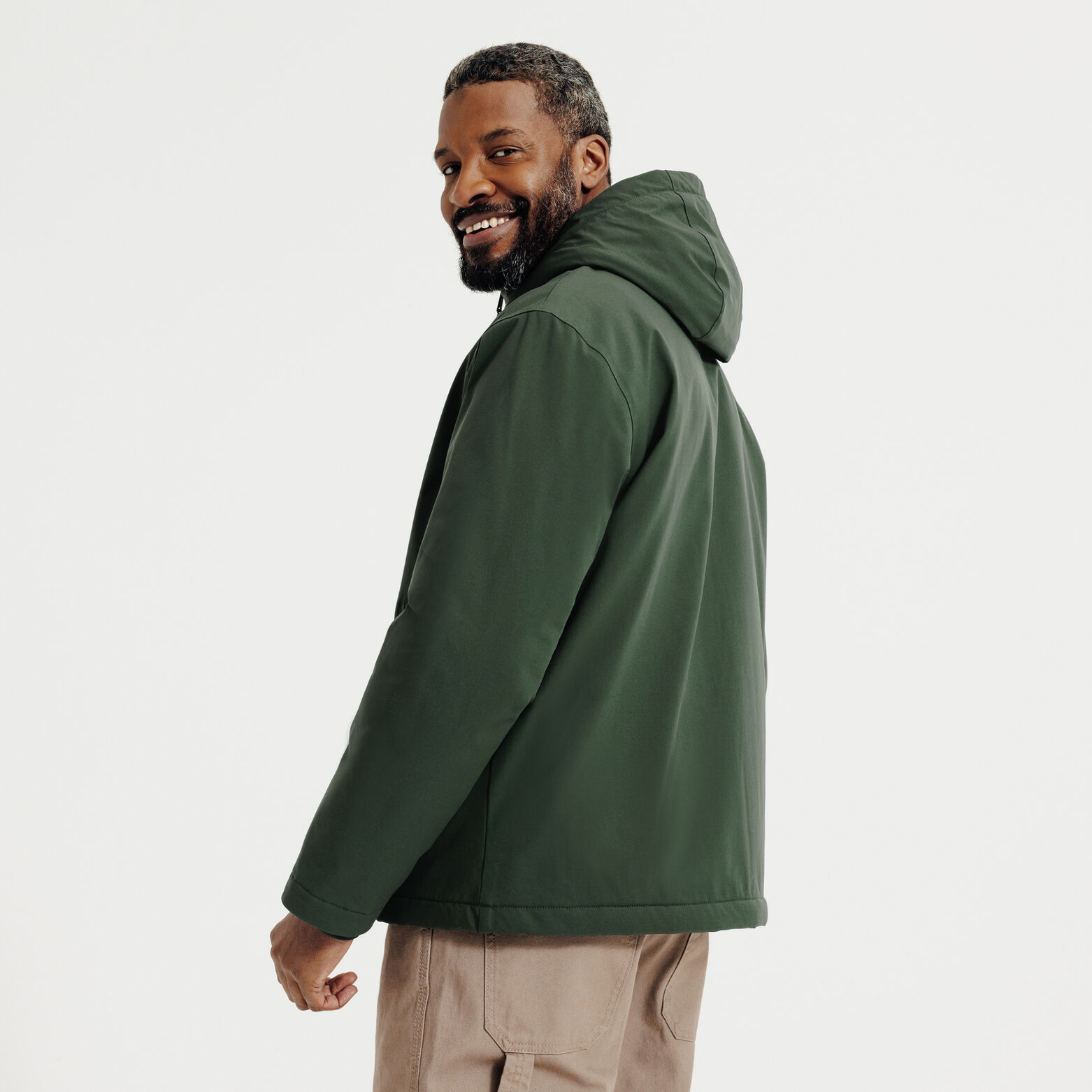 Blouson &agrave; capuche doubl&eacute; en sherpa