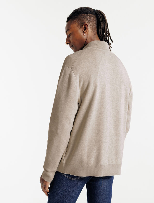 Gilet zipp&eacute; col montant