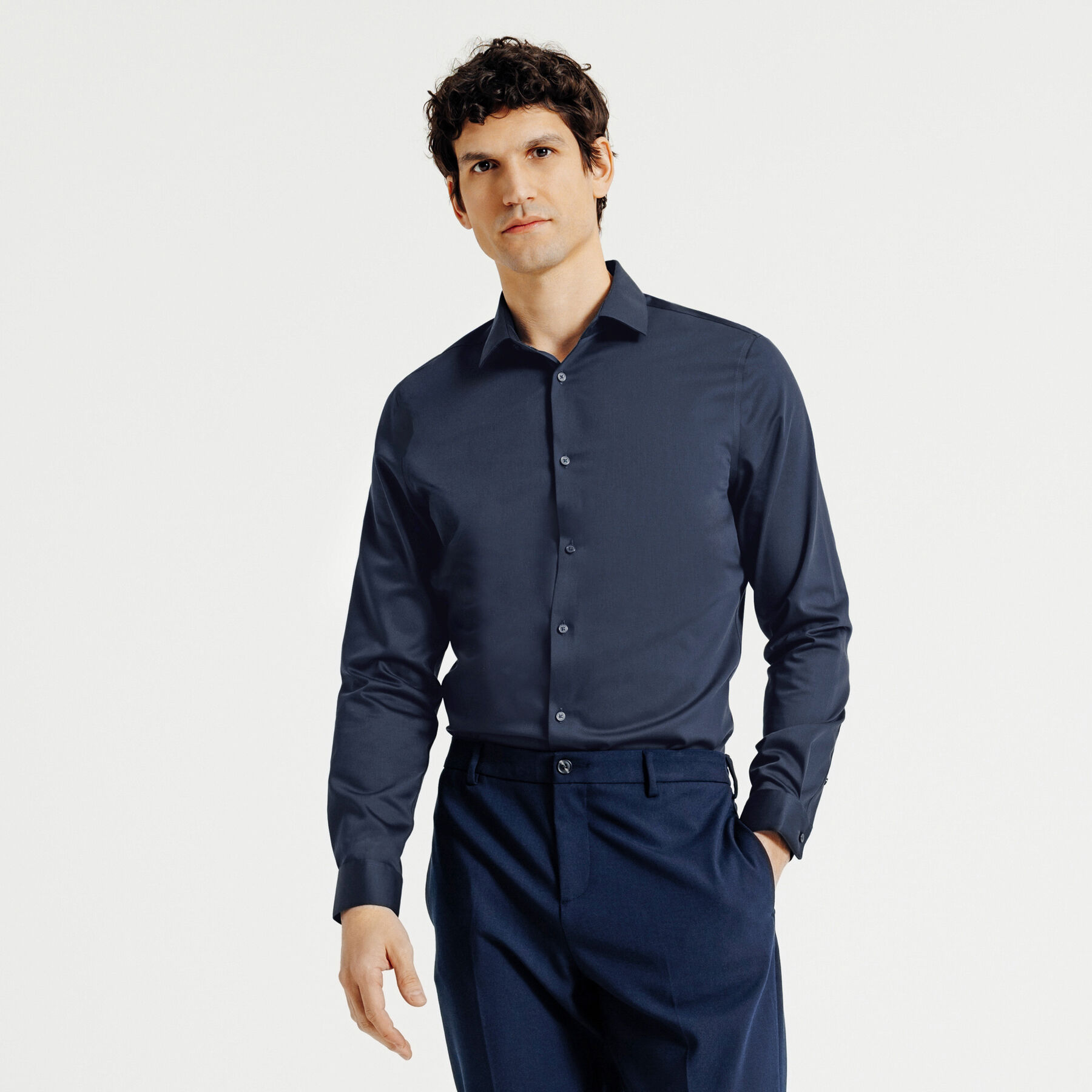 Chemise Homme Manches Longues Enlision – Sans Repassage, 40% Coton 60% Polyester, Coupe Classique, Poche Poitrine - 7