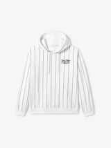 Gestreept hoodie met print vooraan