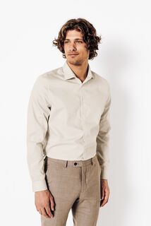 Chemise sans repassage en coton unie slim