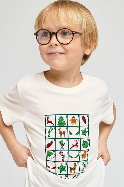 T-shirt voor kinderen met kerstprint
