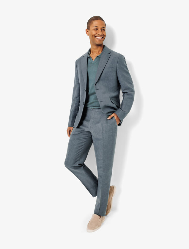 Kostuumvest met linnen