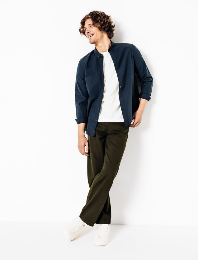 Pantalon chino large léger en coton