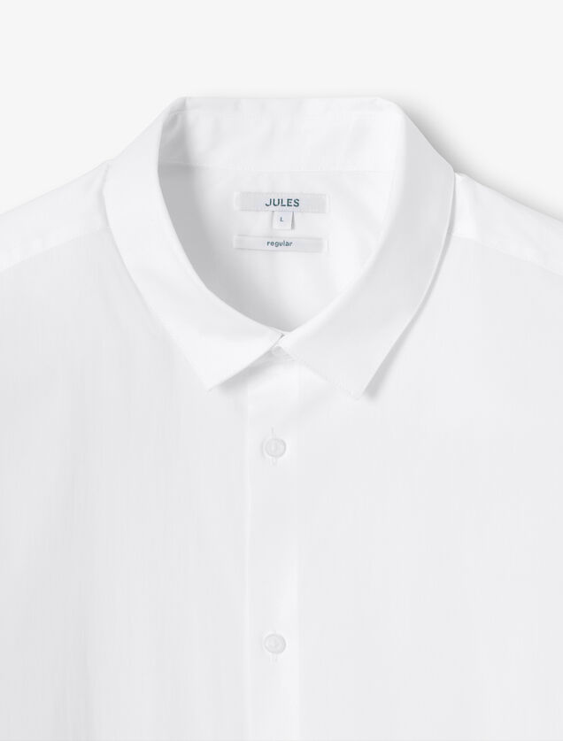 Chemise regular unie coton
