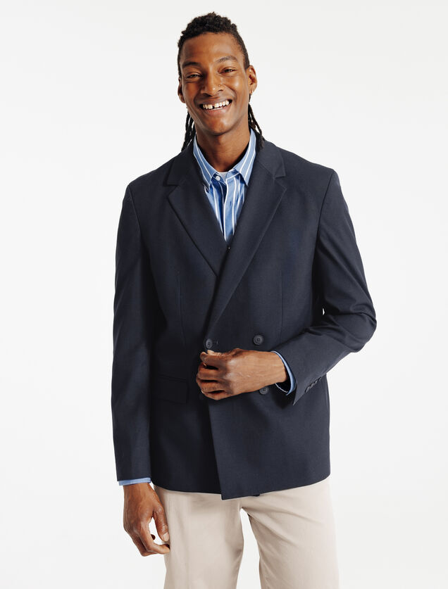 Veste de costume crois&eacute;e confort